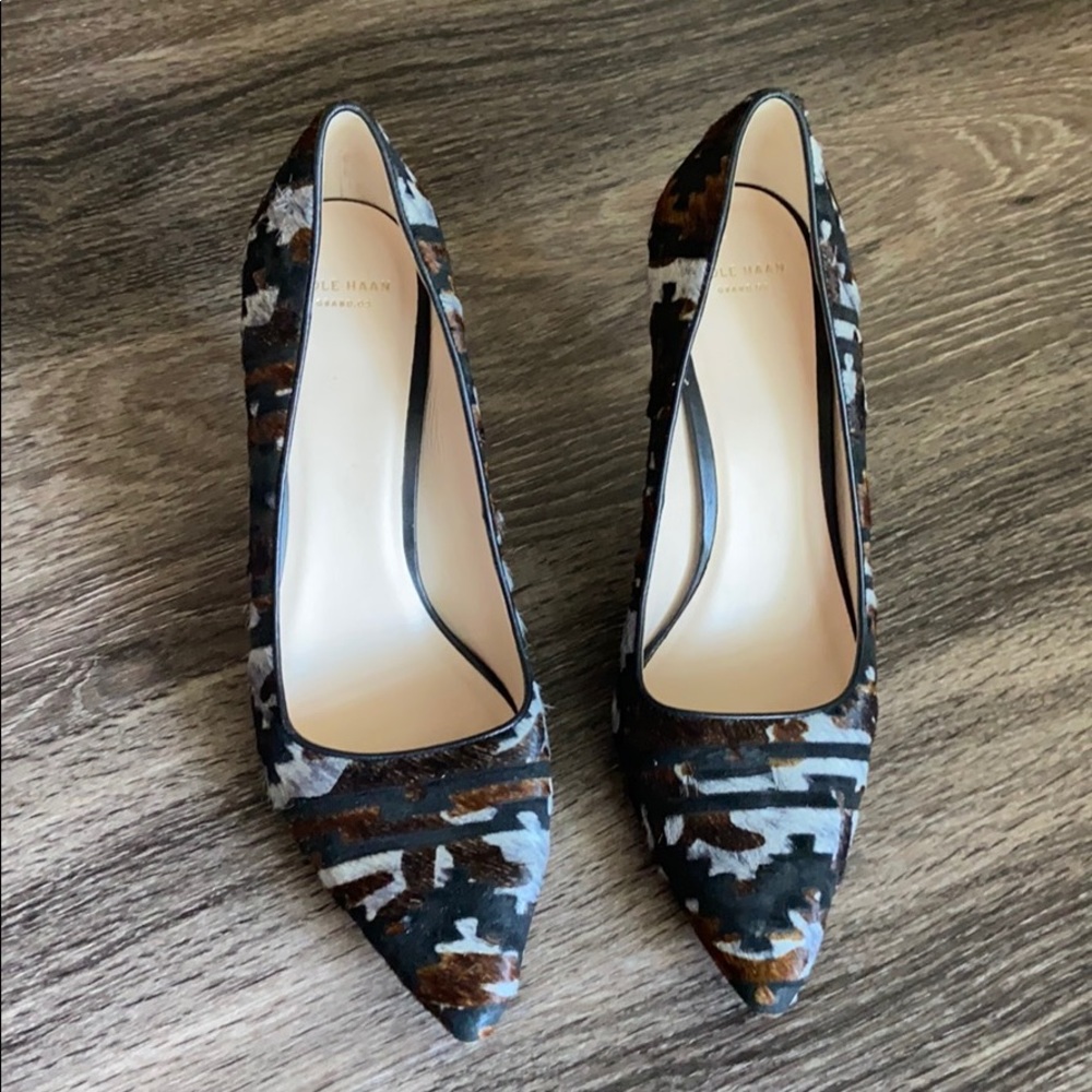 Cole Haan fur pattern 3” heel